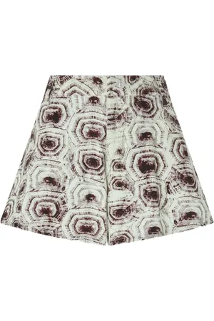 GENNY Turtle-print A-line shorts