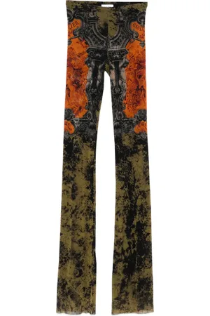 Jean Paul Gaultier Abstract-pattern print trousers