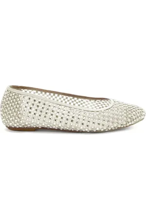 GENNY Crystal-embellished ballet flats