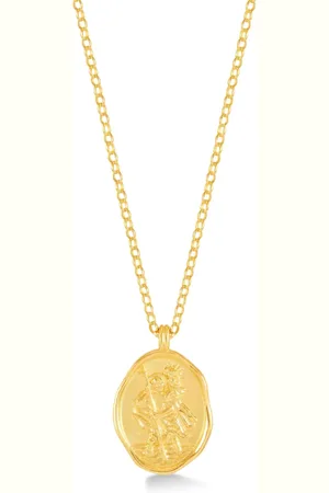 Dower and Hall 9K yellow St Christopher Talisman necklace