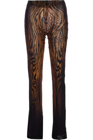 Jean Paul Gaultier Tiger stripes-print elastic-waist trousers