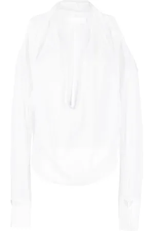 GENNY V-neck cut-out blouse