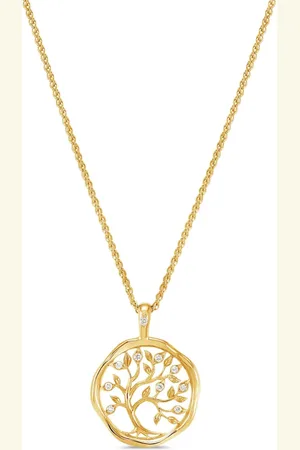 Dower and Hall 18kt yellow old Tree of Life Talisman diamond necklace