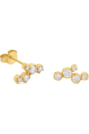 Dower and Hall 14kt yellow Stargazer diamond earrings