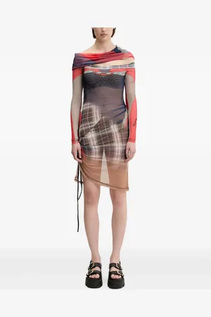 OTTOLINGER Mesh-paneled asymmetical dress