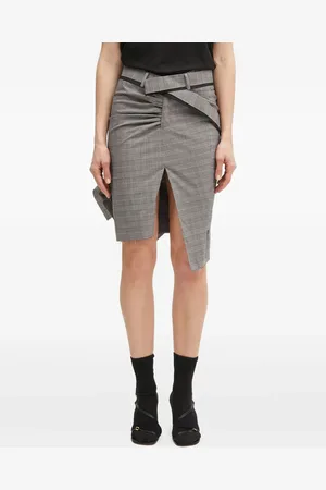 OTTOLINGER Belted check-print skirt
