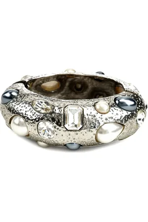 Kenneth Jay Lane Pearl-embellished bangle bracelet