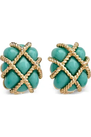 Kenneth Jay Lane Quilted gold-tone clip earrings