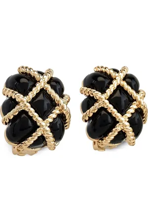 Kenneth Jay Lane Quilted clip-on earrings