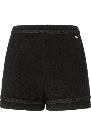 GENNY Sequin-embellished tweed shorts