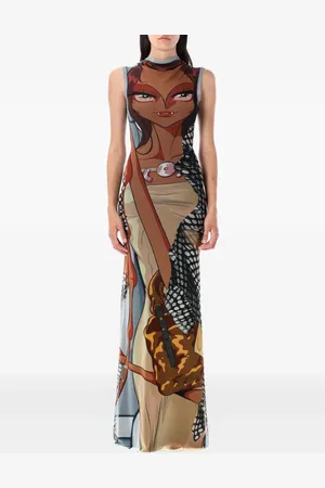 OTTOLINGER Manga-print mesh maxi dress