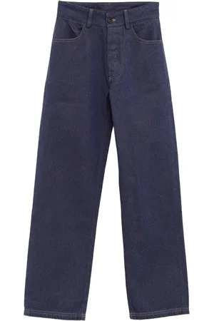 Baserange Contrasting zip-fastening jeans