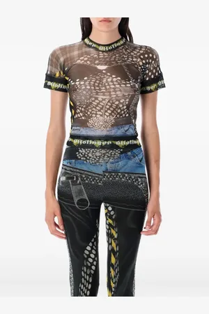 OTTOLINGER Mesh zip-print T-shirt