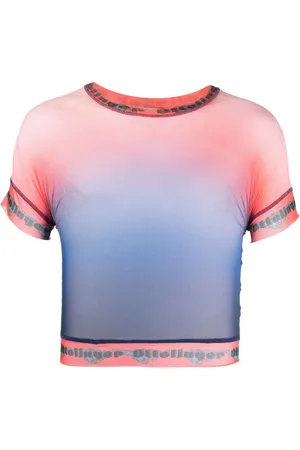 OTTOLINGER Gradient mesh cropped T-shirt
