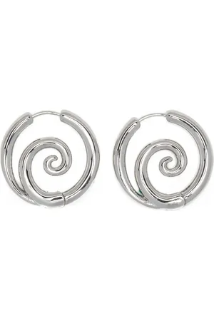 Kenneth Jay Lane Swirl-hoop earrings