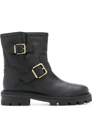 Jimmy Choo Youth buckle biker boots