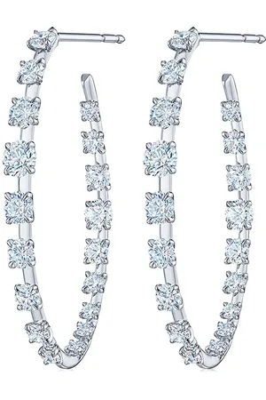 Kwiat 18kt white gold diamond Starry Night hoop earrings