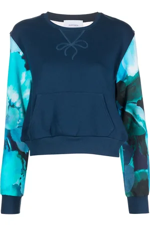 Marchesa Notte Sheer panel sweatshirt