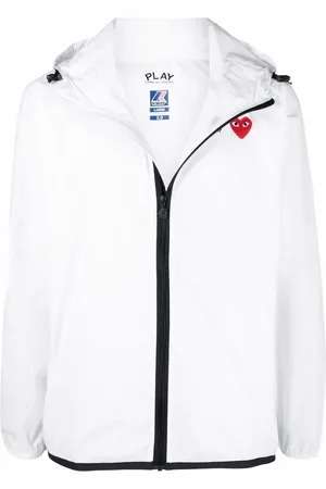 Comme des Garçons X K-Way zipped hooded jacket