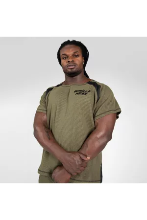 Gorilla Wear Augustine Old School Work Out Top, Army Green