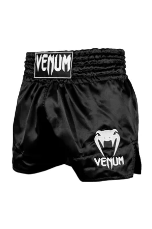 Venum "Classic-Muay Thai -Shortsit, Musta/Valkoinen"