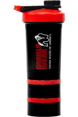 Gorilla Wear Shaker 2 Go Black/Red 500 ml + 130 ml x 2