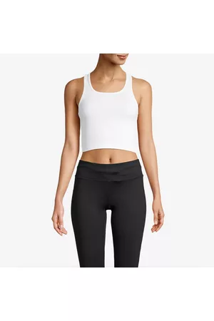 Casall Crop Rib Racerback, White