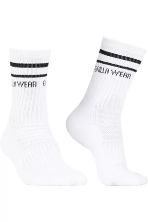 Gorilla Wear Crew Socks, White