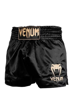 Venum "Klassiset Muay Thai-shortsit, Musta/Kulta"