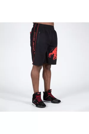 Gorilla Wear Buffalo Old School Workout Shorts, Black/Red