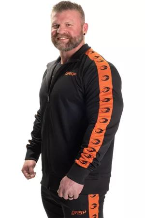 Gasp Track Suit Jacket, Black/Flame