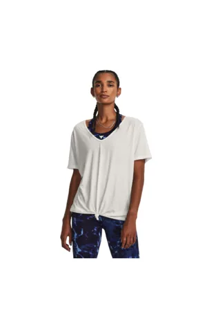 Project Rock Completer Deep V T-shirt, White Clay