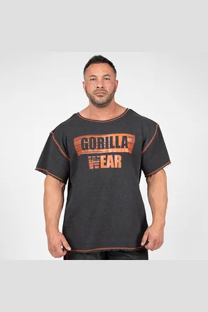 Gorilla Wear Wallace Workout Top, Grey/Orange