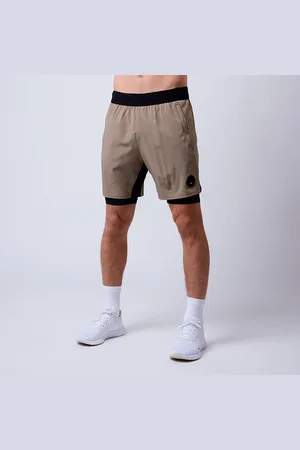 CLN Athletics Rep 2 in 1 Shorts Khaki