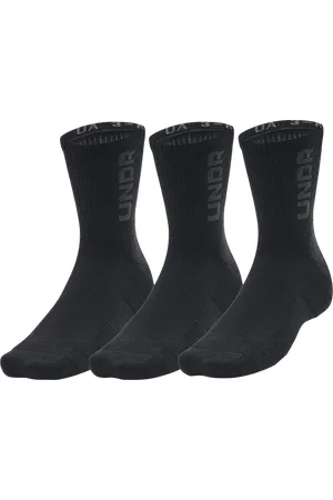 Under Armour 3-Maker 3pk Mid-Crew, Black