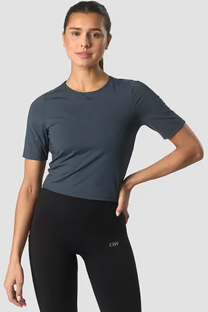 ICANIWILL Charge Cropped Mid Sleeve, Winter Teal