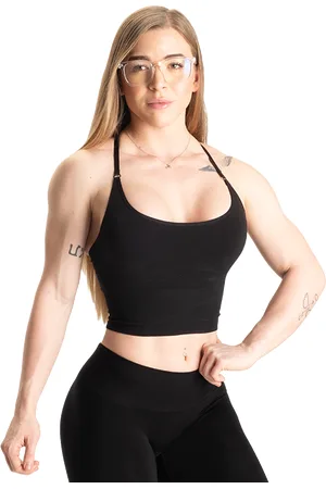 Better Bodies Rockaway Bra, Black Melange