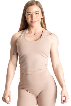 Better Bodies Core Crop T-Back, Desert