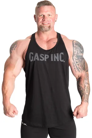 Gasp Essential T-Back Paita Musta/Harmaa