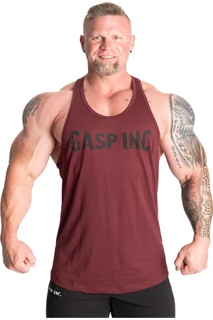Gasp Essential T-Back Paita Tummanpunainen