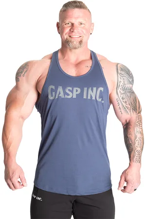 Gasp Essential T-Back Paita Vaaleansininen