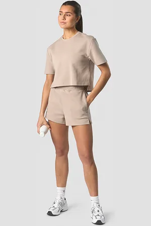 ICANIWILL Revive Heavy Cropped T-Shirt Wmn, Light Greige