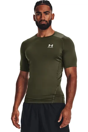 Under Armour UA HG Armour Comp SS, Marine OD Green