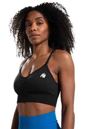 Gorilla Wear Olivia Seamless Sports Bra, Black