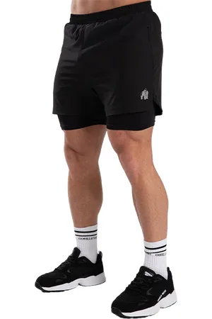 Gorilla Wear Cortez 2-In-1 Shorts, Black