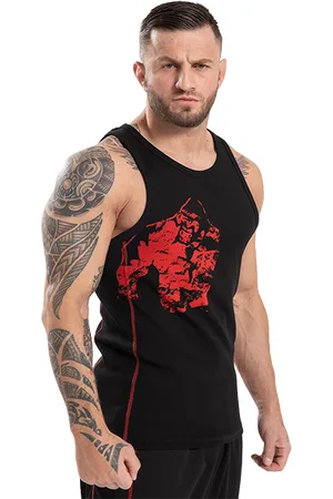 Gorilla Wear Monterey Tank Top, Black/Red