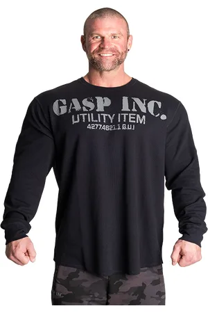 Gasp Thermal Gym Sweater, Asphalt