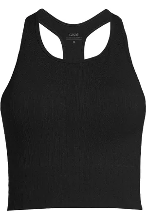 Casall Multi Rib Seamless Padded Sports Top, Black