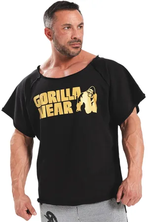 Gorilla Wear Classic Workout Top, Black/Gold