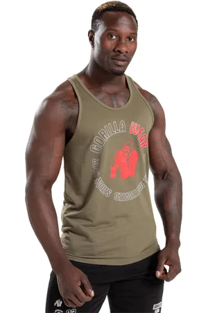 Gorilla Wear Lafayette Racerback Tank Top, Army Green